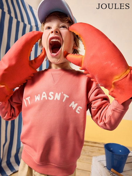 Joules Sundaze Red Crew Neck Slogan Sweatshirt (E96144) | R$ 160 - R$ 180