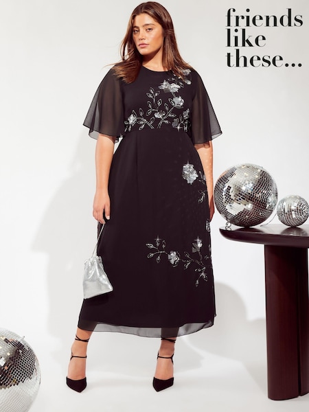 Friends Like These Curve Embellished Midi Dress (E96491) | €64