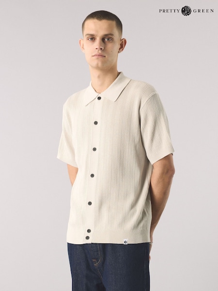 Pretty Green Stone Barker Short Sleeve Knit Shirt (E96525) | ‏247 د.إ.‏