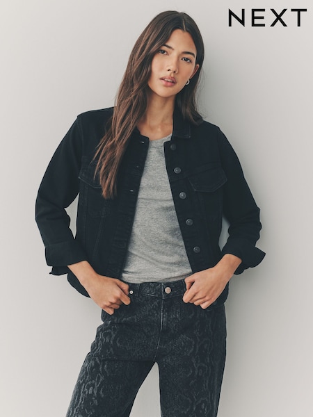 Black Fitted Denim Jacket (E96570) | €39