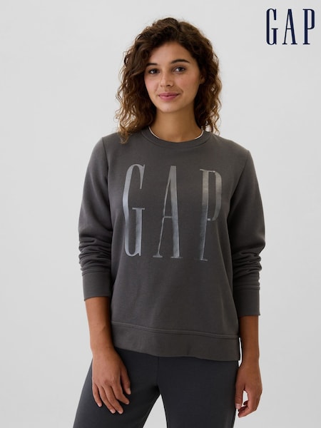 Harmaa - Gap Relaxed Logo Pyöreä kaula-aukko Neulepusero (E96617) | €32
