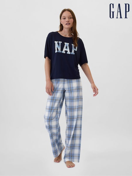 Gap Blue Poplin Pyjama Bottoms (E96629) | €17