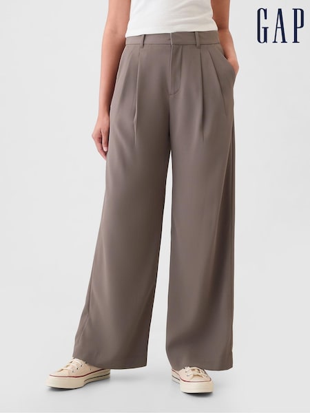 Gap Brown 365 High Waisted Pleated Trousers (E96658) | €29