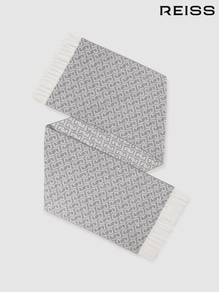 Reiss Bowen Logo Jacquard Scarf With Wool (E96670) | 95 €