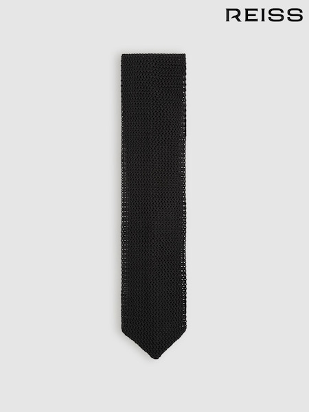 Черный - Reiss Punto Silk Knitted Tie (E96680) | €104