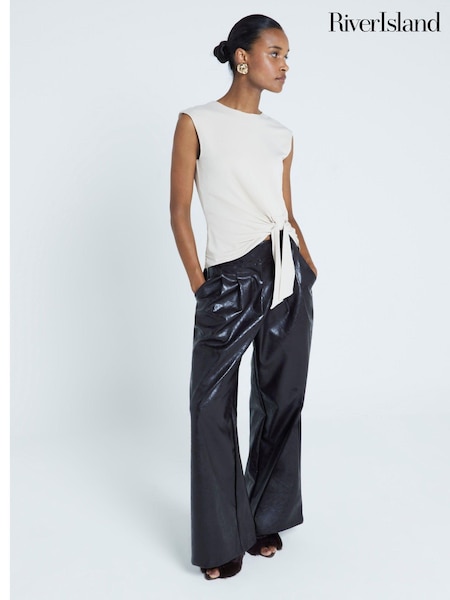 River Island Tie Detail Shell Top (E96794) | 100 LEI