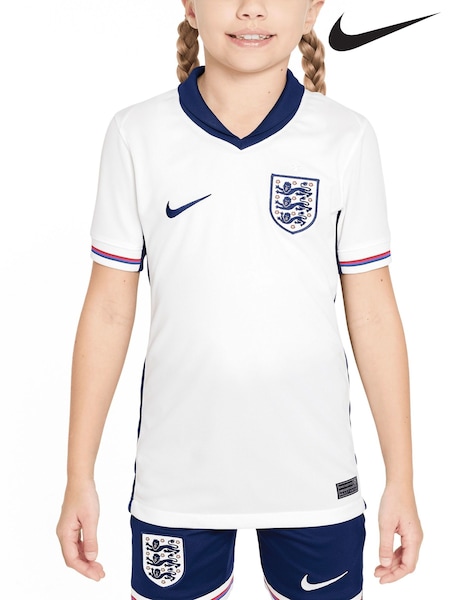 Nike White Blank Jr. Dri-FIT England Stadium Football Shirt (E96873) | €92