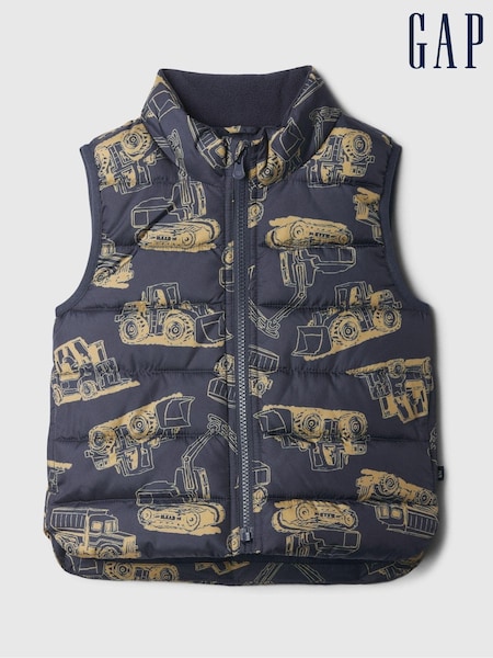 Gap Blue Cold Control Water-Resistant Sleeveless Puffer Gilet (6mths-5yrs) (E96931) | €26