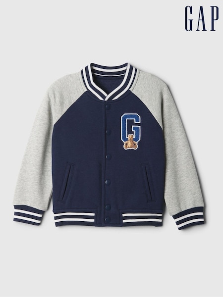 Gap Blue Brannan Bear Varsity Bomber Jacket (6mths-5yrs) (E96935) | €53