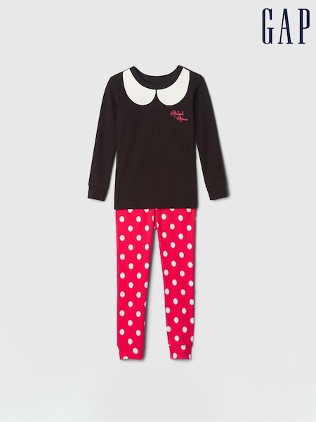 Gap Black/Red Minnie Mouse Disney Cotton Long Sleeve Pyjamas (6mths-5yrs) (E96936) | €11.50