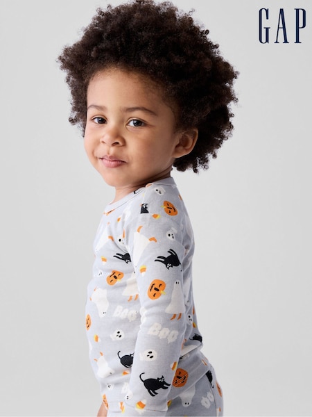 Gap Grey Ghost Halloween Long Sleeve Pyjama Set (6mths-5yrs) (E96973) | €12