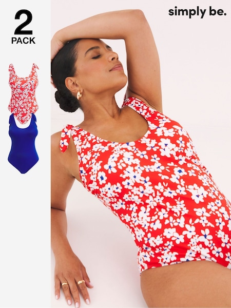 Simply Be Red Value Swimsuits 2 Pack (E96992) | €41