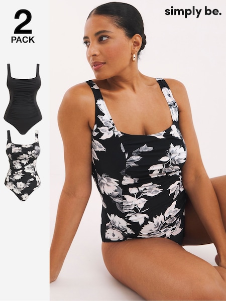 Simply Be Black Magisculpt Swimsuits 2PK (E97007) | €77