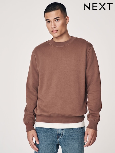 верблюжа засмага - Rich Jersey круглий виріз світшот (E97120) | 1 040 грн