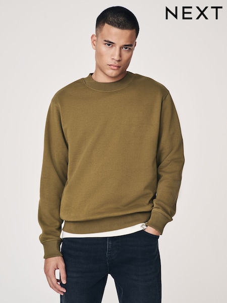 Dark Green Rich Jersey Crew Sweatshirt (E97122) | R$ 270