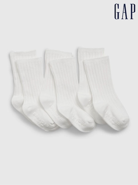Blanco - Gap 3 Pack First Favourites Crew Socks (Newborn-24mths) (E97152) | 11 €