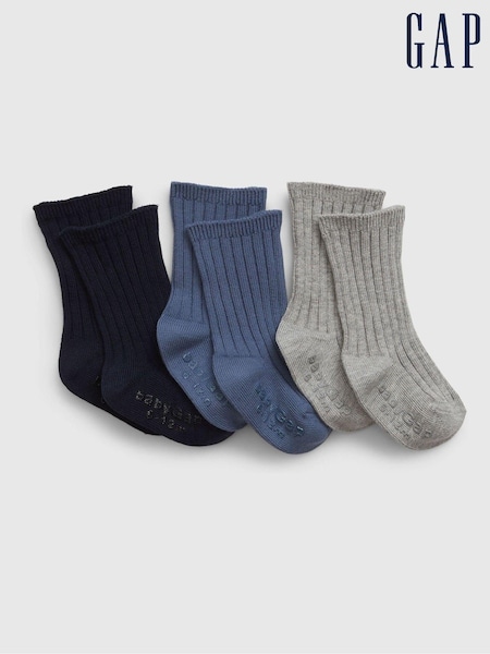 Azul - Gap 3 Pack First Favourites Crew Socks (Newborn-24mths) (E97153) | 11 €