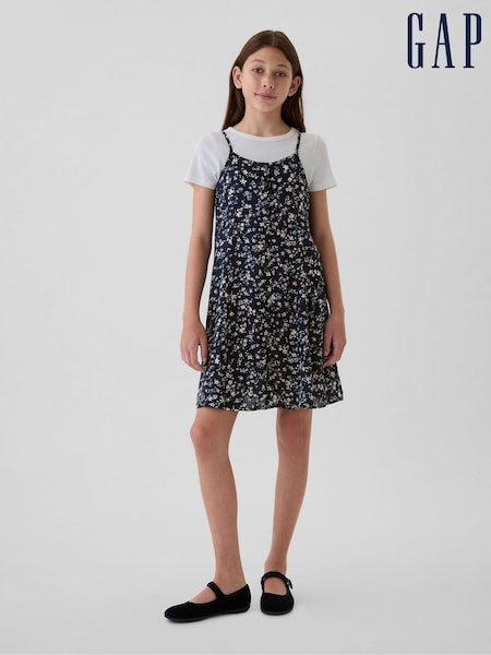Gap Blue Button-Front Slip Dress (4-13yrs) (E97170) | €15.50