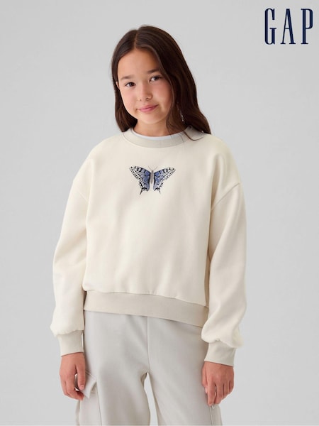 Gap Cream Butterfly Vintage Soft Jumper (4-13yrs) (E97183) | €15.50