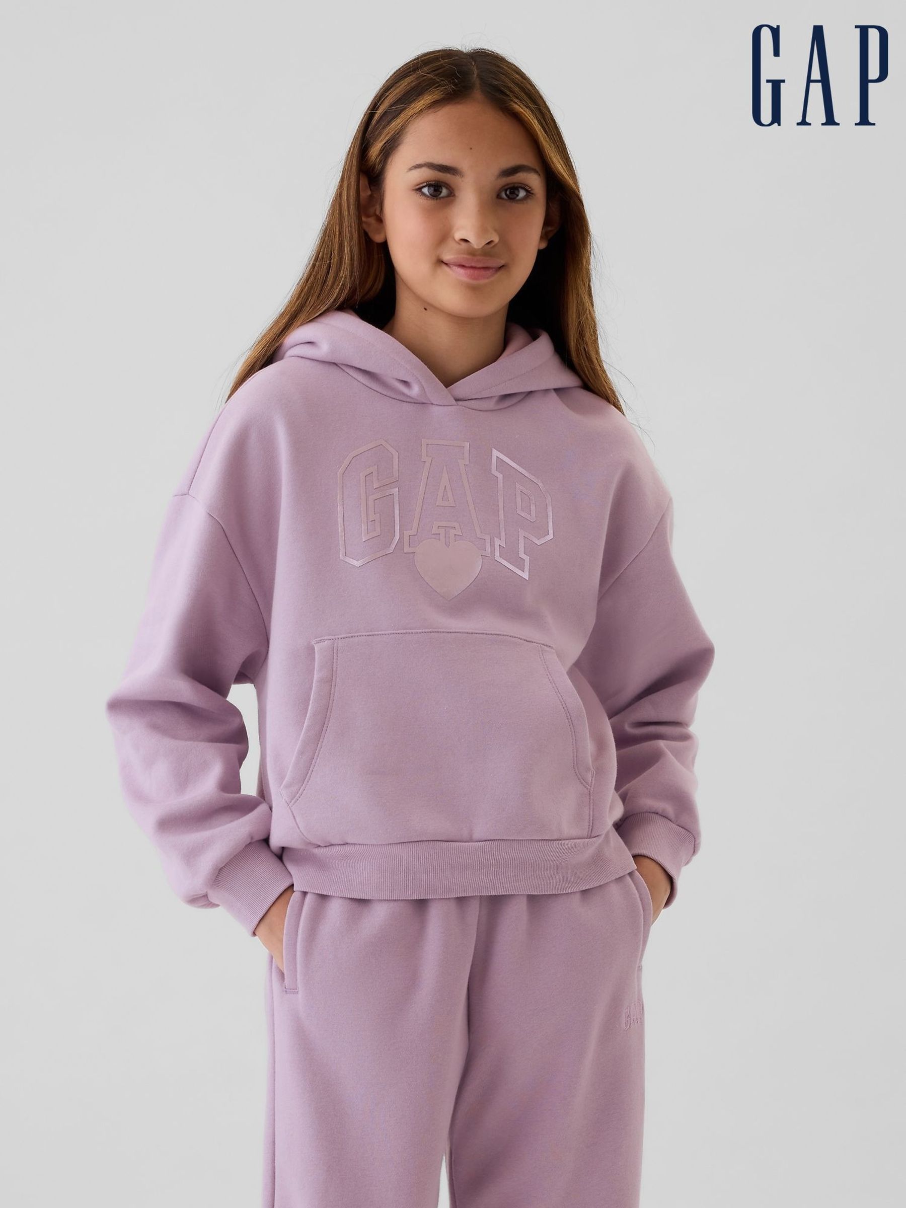 Girls Hoodies Purple Logo Long Sleeve Casual Next Luxembourg