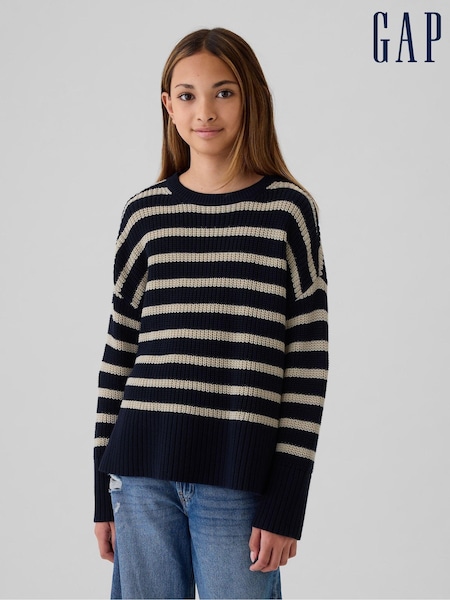 Gap Blue Stripe Oversized Jumper (4-13yrs) (E97204) | €19.50