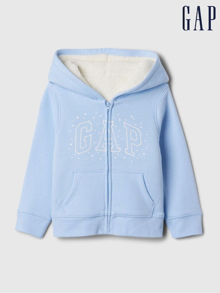 Azul - Gap Logo Sherpa-Lined Zip Hoodie (6mths-5yrs) (E97259) | 35 €