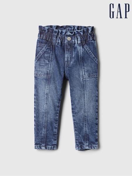 Gap Blue Ruffle Mom Jeans (6mnths-5yrs) (E97286) | €26