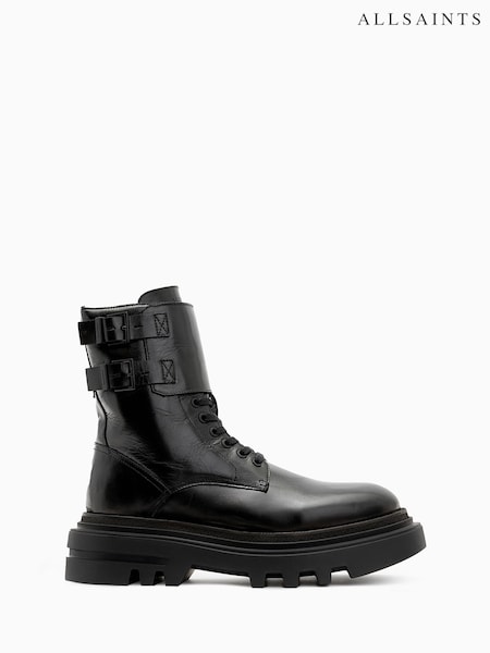 AllSaints Black Zoe Boots (E97418) | $400