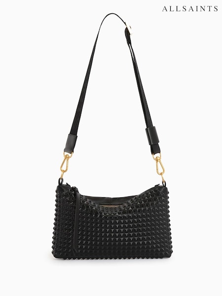 AllSaints Black Eve Stud Cross-Body Bag (E97420) | ₪1,101
