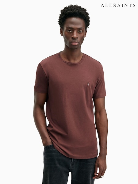 AllSaints Red Tonic Shortsleeve Crew T-Shirt (E97559) | R$ 315