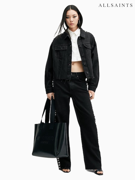 AllSaints Black Piper Stud Shacket (E97635) | $253