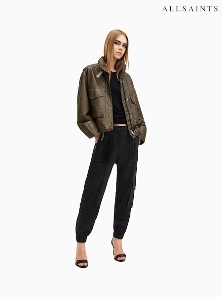 AllSaints Black Freda Jersey Trousers (E97643) | €184