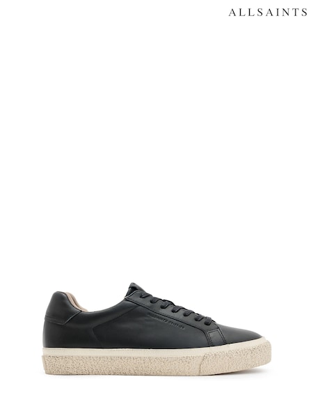 AllSaints Black Klop Leather Low Trainers (E97653) | €199