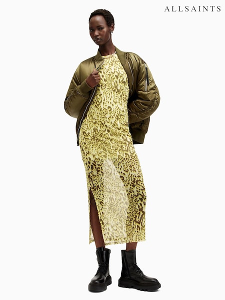 AllSaints Leopard Print Edana Mesh Dress (E97686) | 724 LEI