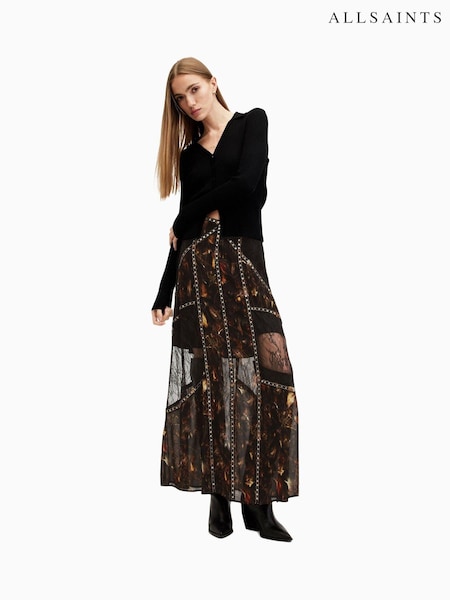 AllSaints Black Bryn Skirt (E97691) | 985 QAR