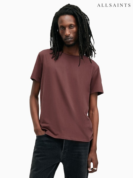 AllSaints Red Bodega Shortsleeve Crew T-Shirt (E97703) | R$ 485