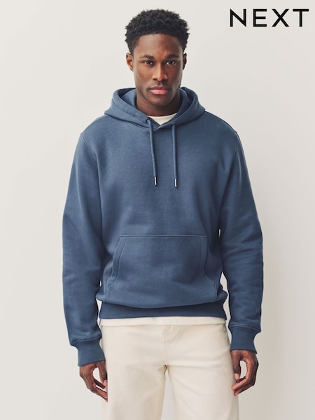 Steel Blue Regular Fit Rich Jersey Fabric Hoodie (E97757) | €40