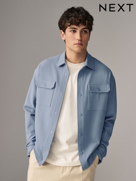 Blue Popper Shacket (E97767) | kr690