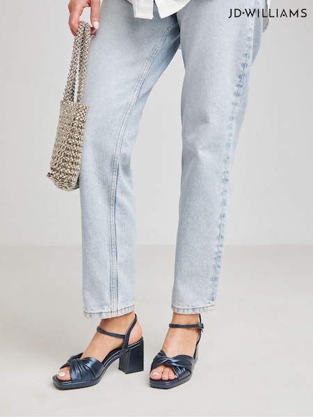 JD Williams Blue Strappy Platform Sandals in Extra Wide Fit (E97843) | €50