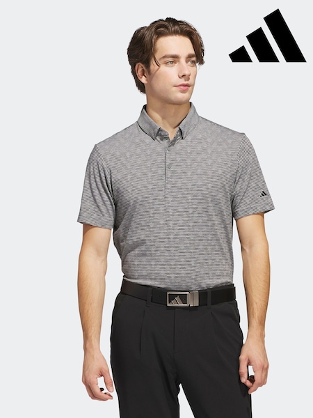 adidas Golf Go-To Printed Stripe Polo Shirt (E97908) | 247 QAR