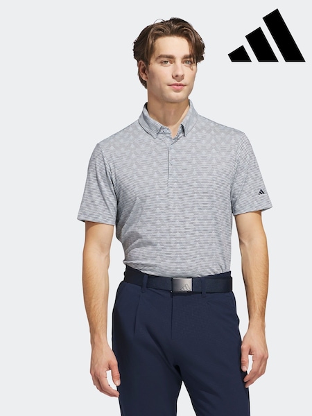 adidas Golf Go-To Printed Stripe Polo Shirt (E97909) | €72