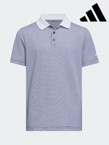 adidas Golf Kids Purple Ottoman Striped Short Sleeve Polo Shirt (E98008) | AED134