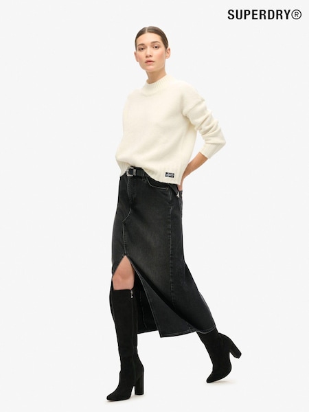 Superdry Denim Split Maxi Skirt (E98036) | 484 LEI