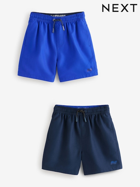 Cobalt Blue and Navy Swim Shorts 2 Pack (1.5-16yrs) (E98057) | AED61 - AED122