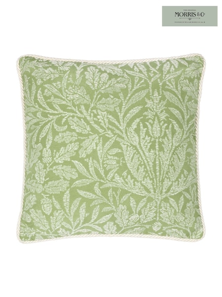 Morris & Co Sage Acorn Tonal Jacquard Piped Cushion (E98082) | €46