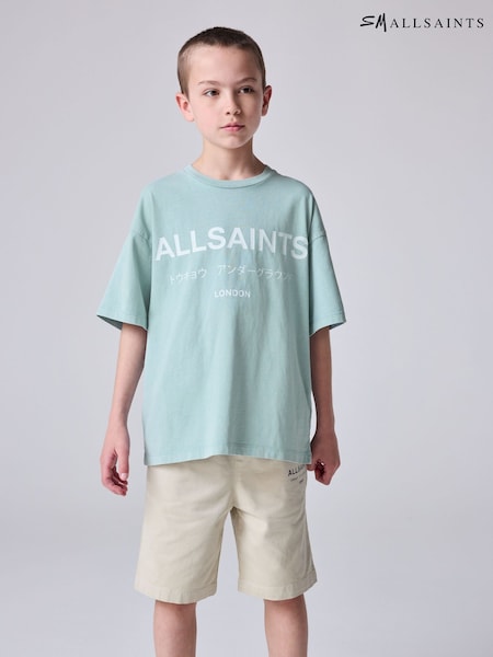 smALLSAINTS Washed Blue Oversized Underground Crew T-Shirt (E98128) | €29 - €34