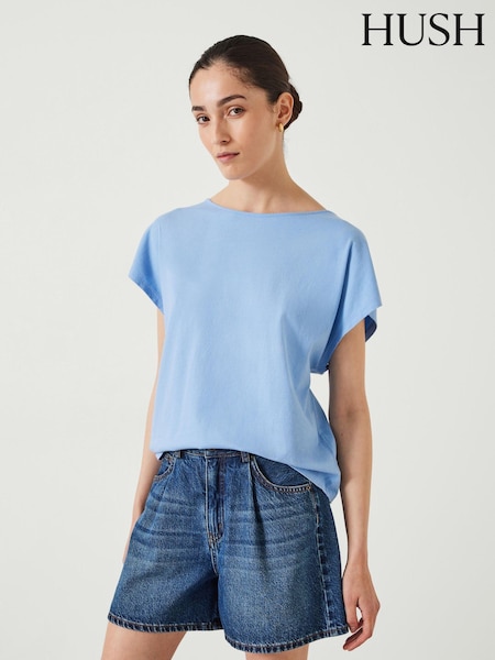 Hush 100% Cotton Back Scoop Detail T-Shirt (E98167) | 238 LEI