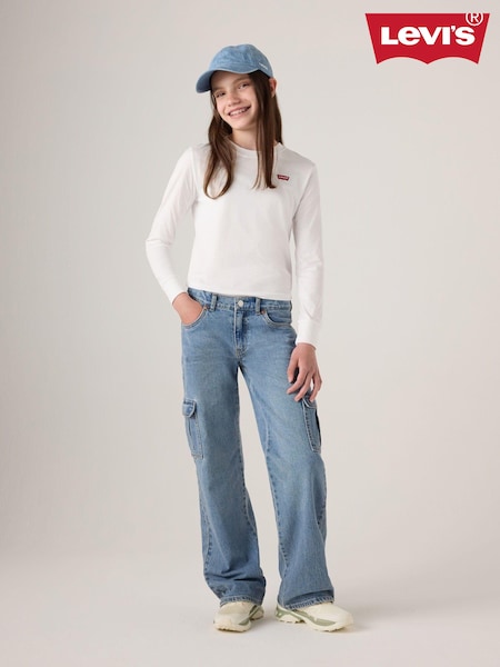Levi's® Blue Baggy Wide Leg Cargo Jeans (E98192) | €34 - €38