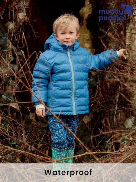 أزرق - Muddy Puddles Waterproof Puffer Jacket (E98203) | ‏230 د.إ.‏