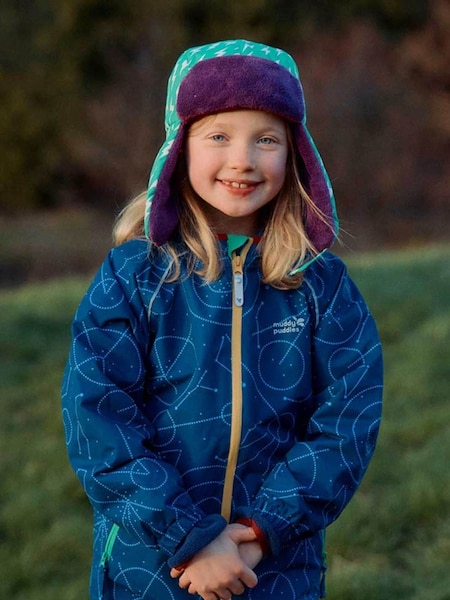 bleumarin Constelații - Jachetă impermeabilă EcoSplash Muddy Puddles (E98214) | 229 LEI
